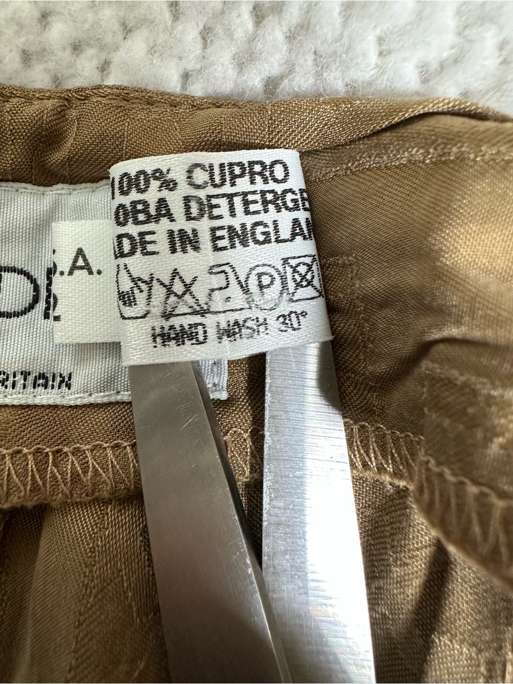 Vintage Joyce Ridings Cupro Wrap Skirt Lagenlook Made in Britain Tag 12 (like S) - Picture 11 of 12